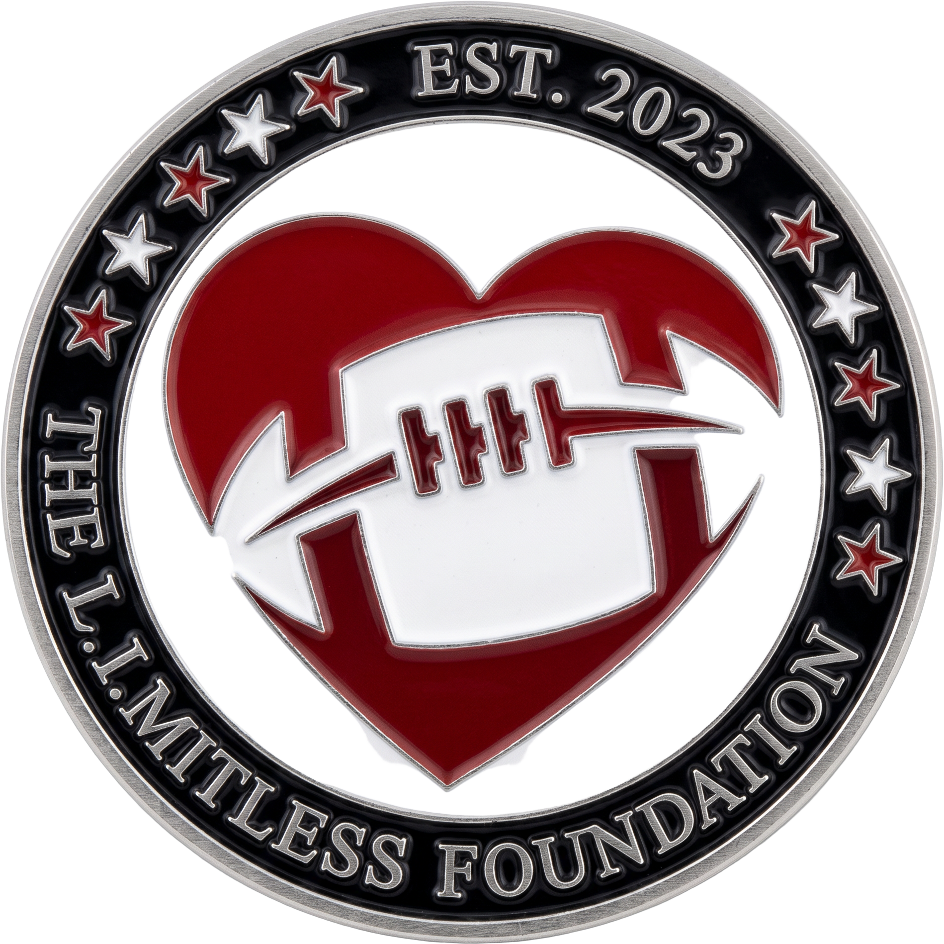 The Limitless Foundation challenge coin, established 2023